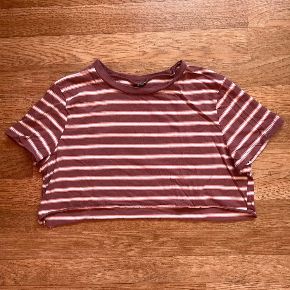 Striped crop tee